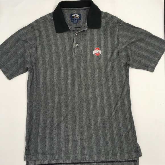 A.M. Player |grey Ohio State Golf Polo Shirt - Picture 2 of 3